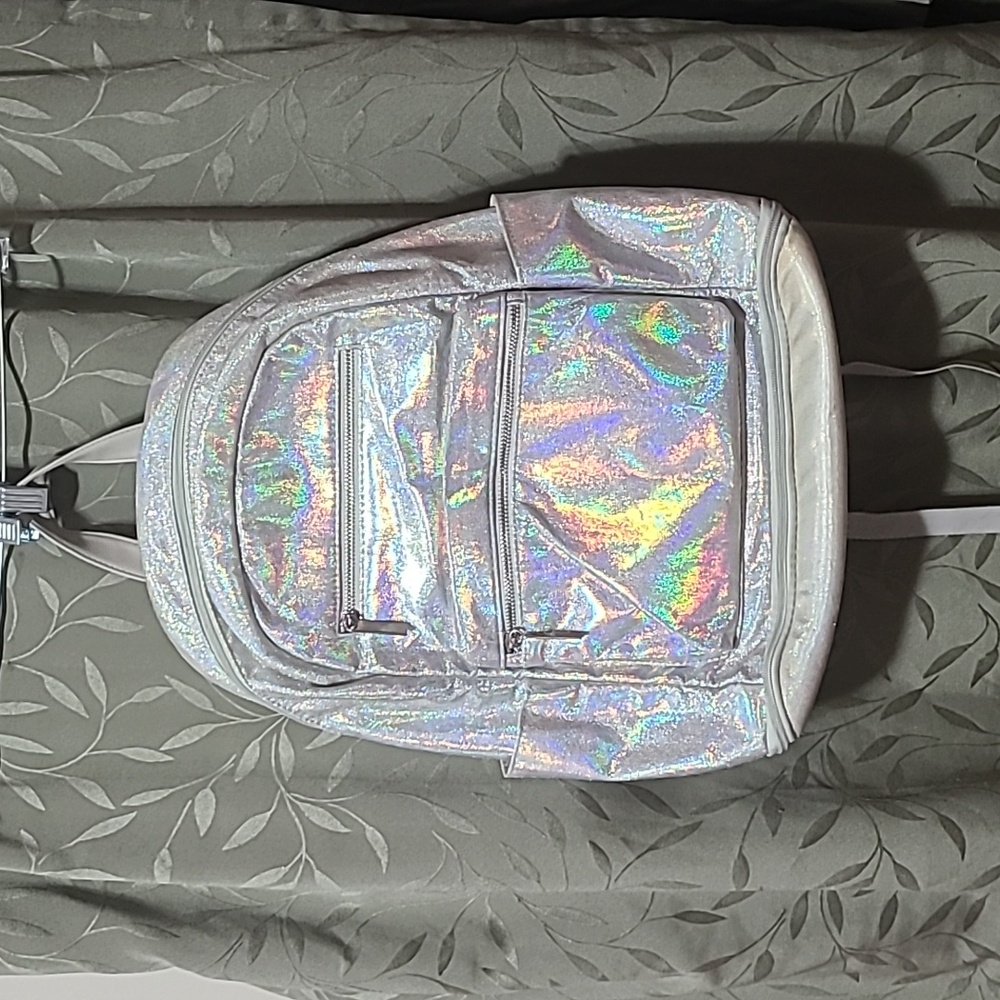 Grey sprinkle print bag pack